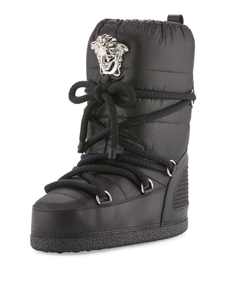 versace medusa quilted astronaut boot black|Womens Versace black Leather Medusa '95 Lace.